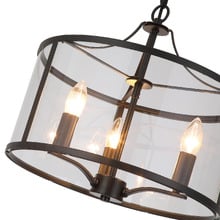 Vance Iron & Glass 3 Light Pendant